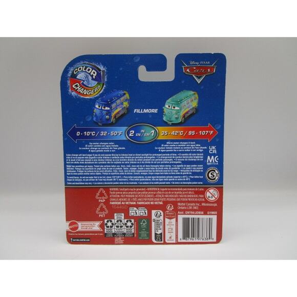 Disney Pixar Cars Fillmore VW Bus Color Changers 2 In 1 Diecast Car - Picture 2 of 2